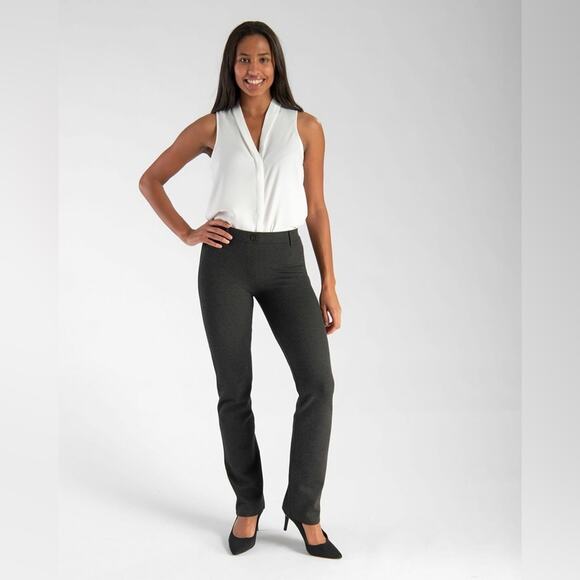 BETABRAND Dress Yoga Pants in Dark Gray Medium Petite - Picture 1 of 6